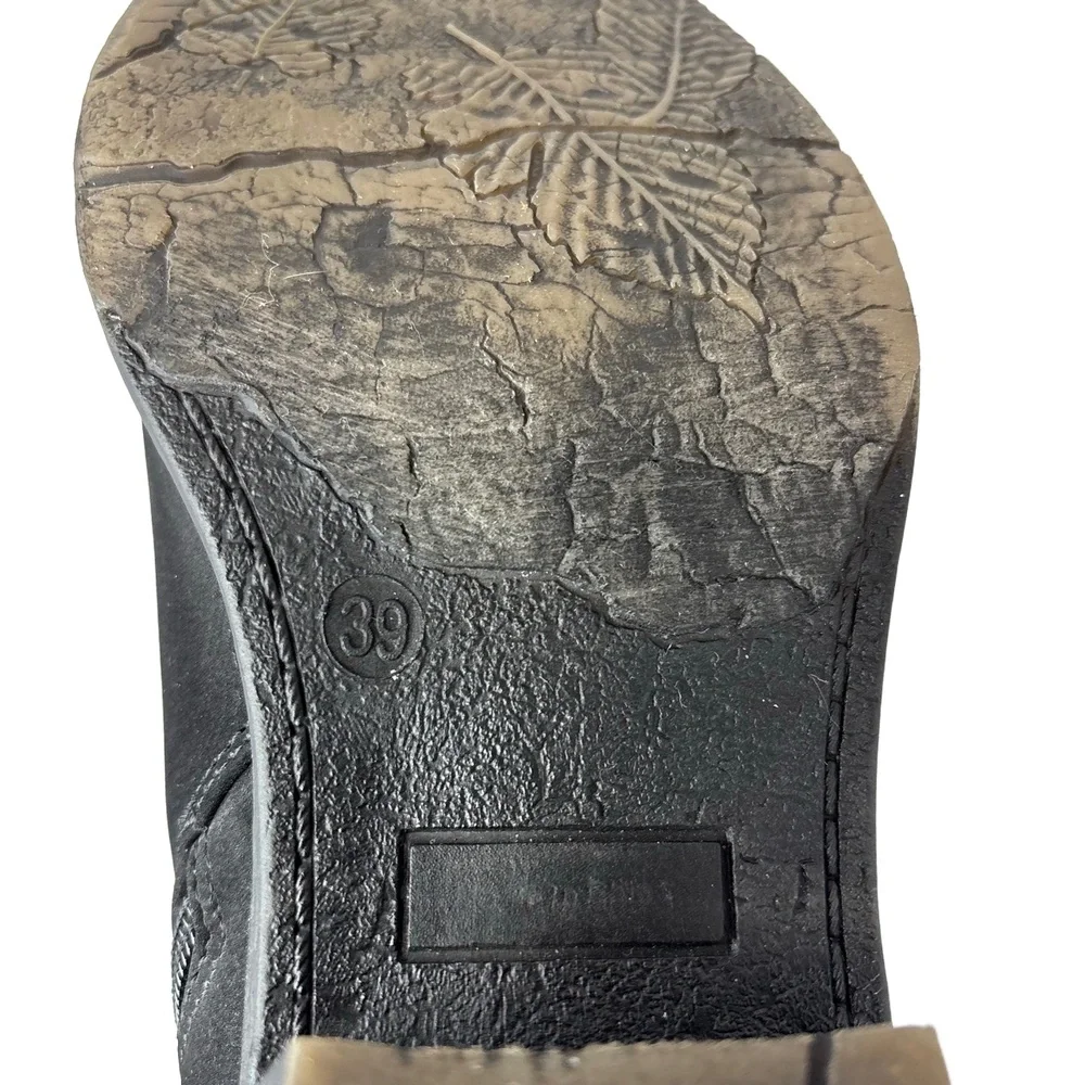 Remonte R1172 Womens 8 EU 39 Black Red White Ankle Boots Knit Back Zip - Picture 5 of 8